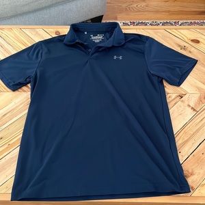 Navy blue UA collard shirt